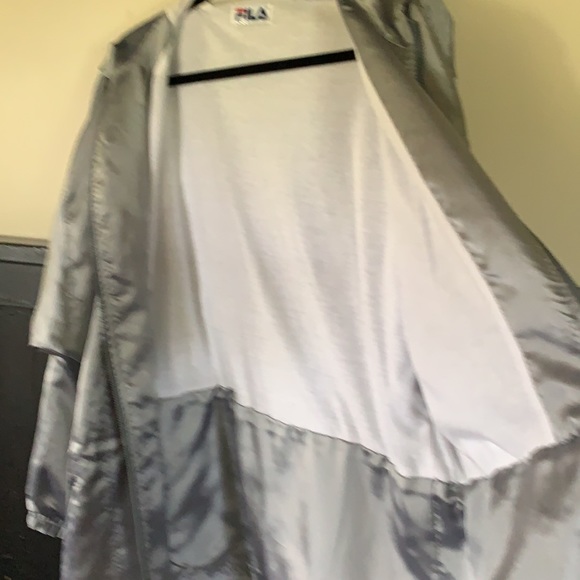 Vintage silver Fila hooded jacket windbreaker 14 - Picture 10 of 11